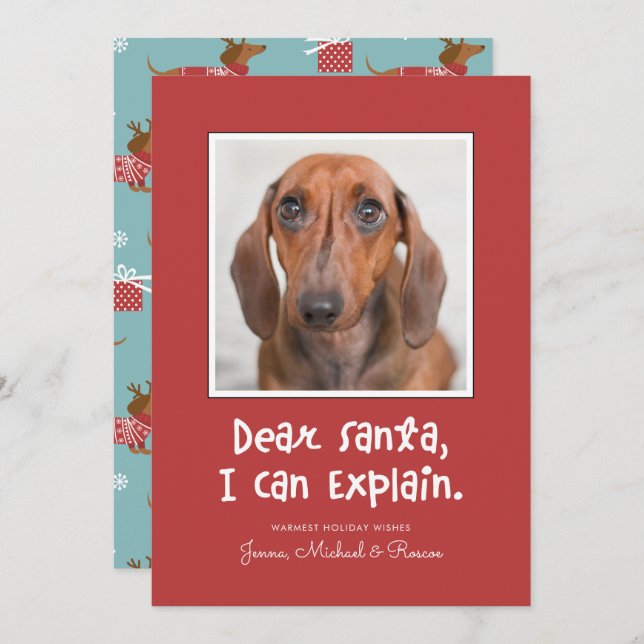 DEAR SANTA I CAN EXPLAIN Add Your Photo (Front/Back)
