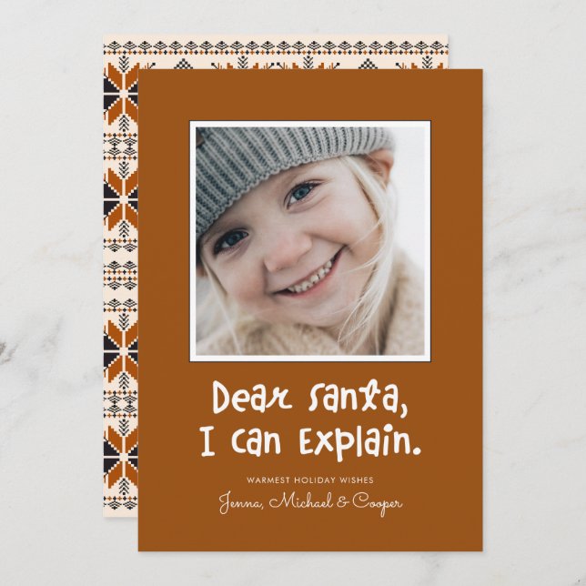 DEAR SANTA I CAN EXPLAIN Add Your Photo (Front/Back)