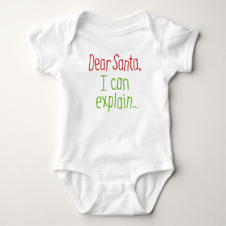 Dear Santa, I Can Explain Baby Bodysuit