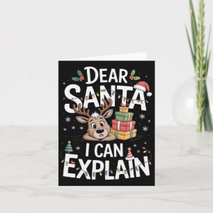 Dear Santa I Can Explain Christmas Eve Family  Card
