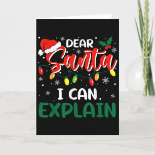 Dear Santa I Can Explain Christmas Family Matching Card
