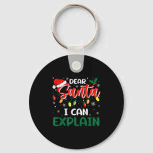 Dear Santa I Can Explain Christmas Family Matching Key Ring
