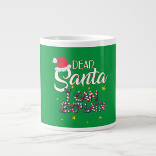 Dear Santa, I can Explain Christmas Large Coffee Mug