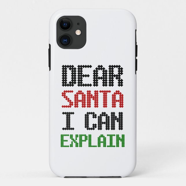 Dear Santa I can explain Christmas Naughty List Case-Mate iPhone Case (Back)