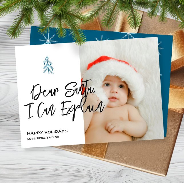 Dear Santa I Can Explain Christmas Personalised Holiday Card (Dear Santa I Can Explain Christmas Personalized Holiday Card by Ricaso. Available in other colors
)
