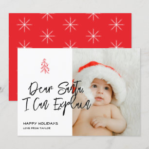Dear Santa I Can Explain Christmas Personalised Holiday Card