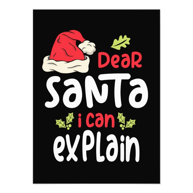 Dear Santa I Can Explain Christmas Photo Print (Front)
