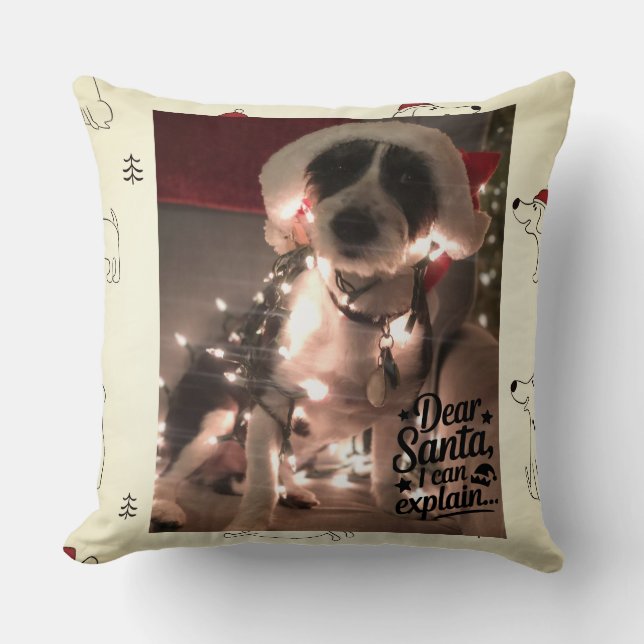 Dear Santa I can explain (dog) Cushion (Front)