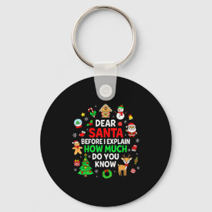 Dear Santa I Can Explain Funny Christmas Matching  Key Ring