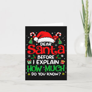 Dear Santa I Can Explain Funny Christmas Men Women Card