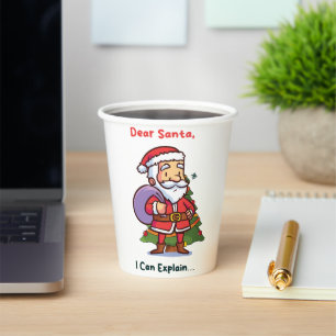 Dear Santa, I Can Explain – Funny Christmas Paper Cups