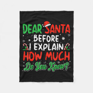 Dear Santa I Can Explain Funny Christmas Shirts Ki Fleece Blanket