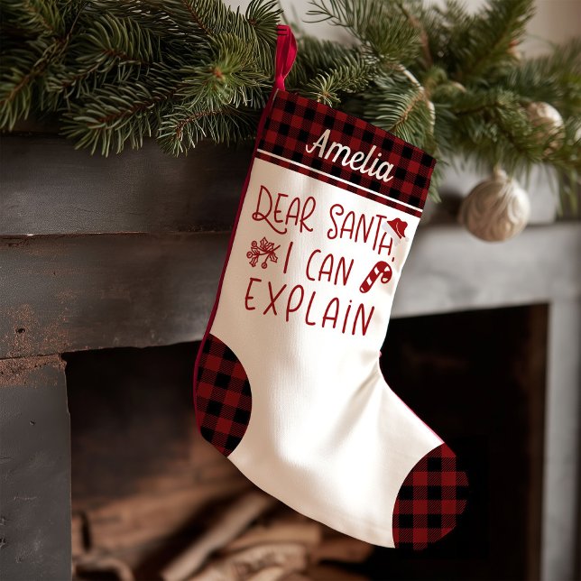 Dear Santa I Can Explain Funny Letter To Santa Small Christmas Stocking (Creator Uploaded)