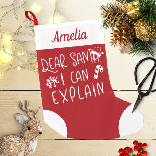 Dear Santa I Can Explain Funny Letter To Santa Small Christmas Stocking