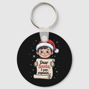 Dear Santa I Can Explain Funny Naughty List Christ Key Ring