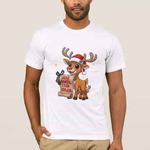 Dear Santa I Can Explain Funny Reindeer T-Shirt