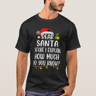 Dear Santa I Can Explain Funny Xmas Pyjamas Christ T-Shirt