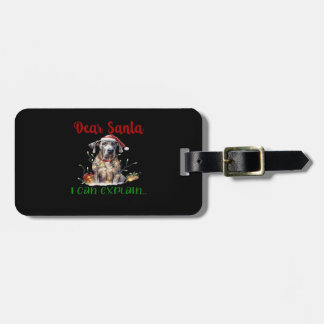 Dear Santa I Can Explain Great Dane Essential T-Sh Luggage Tag