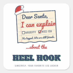Dear Santa I Can Explain Heel Hook BJJ Sticker