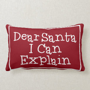 Dear Santa I Can Explain Lumbar Cushion