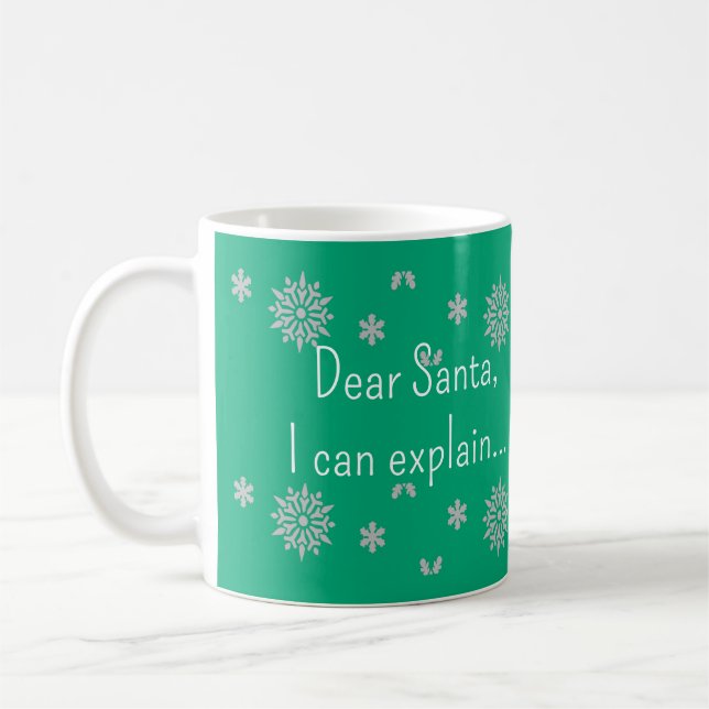 Dear Santa, I can explain mug - Christmas (Left)