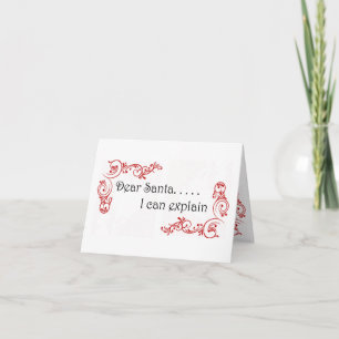 Dear Santa I can explain notecard