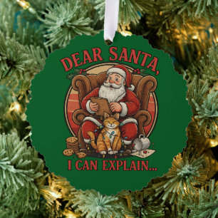 Dear Santa I Can Explain Paper Ornament