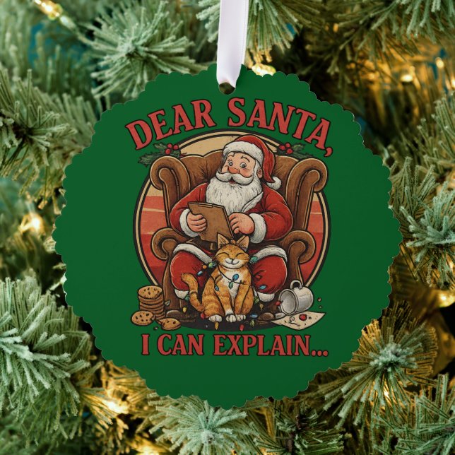 Dear Santa I Can Explain Paper Ornament (Insitu (Tree))