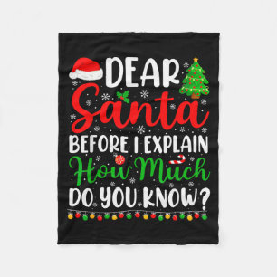 Dear Santa I Can Explain Shirt Kids Boys Funny Chr Fleece Blanket