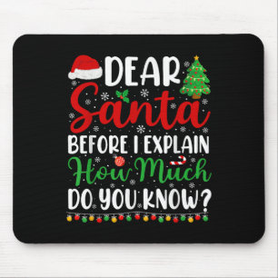 Dear Santa I Can Explain Shirt Kids Boys Funny Chr Mouse Pad