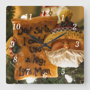 Dear Santa I Could Use A Hug Wall Clock