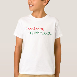 Dear Santa I Didn't Do It - Funny Letter to Santa T-Shirt