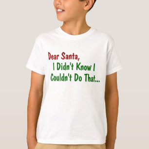 Dear Santa, I Didn't Know I Couldn't Do That T-Shirt