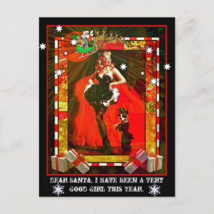 Dear Santa, I have been a very good girl this year Holiday Postcard