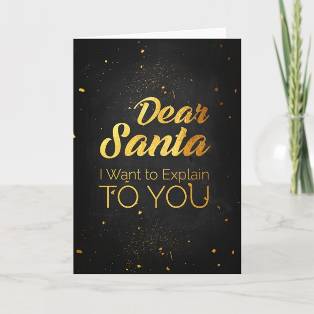 Dear Santa I want to explain - Merri Christmas Holiday Card (Front)