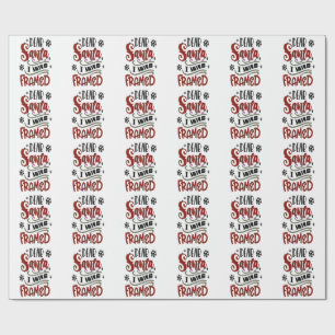 Dear Santa, I was Framed Christmas Holiday Wrapping Paper