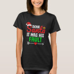 Dear Santa It was His Fault Funny Christmas Couple T-Shirt<br><div class="desc">Dear Santa It was His Fault Funny Christmas Couples</div>