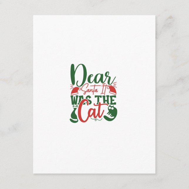 Dear Santa It Was The Cat Enclosure Card (Front)