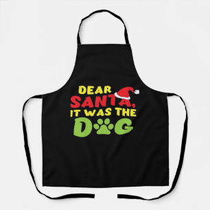Dear Santa it was the dog paw Classic T-Shirt Apron