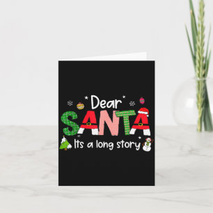 Dear Santa It's A Long Story Christmas Pjs Family Card