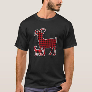 Dear Santa Just Bring Goats Red Plaid Christmas T-Shirt