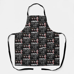 Dear Santa Just Bring Wine Xmas Drinking Party Apron
