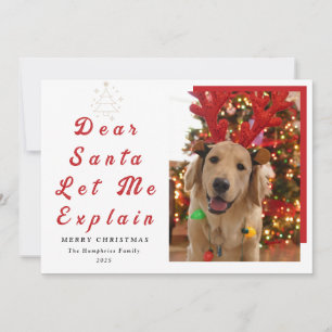 Dear Santa, Let Me Explain – Funny Pet Christmas  Holiday Card