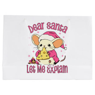 Dear Santa, Let Me Explain Large Gift Bag