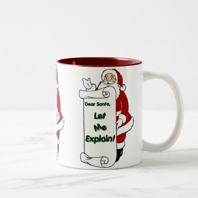 Dear Santa Let Me Explain Two-Tone Coffee Mug (Right)