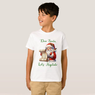 Dear Santa Let's Negotiate Kid's T-shirt