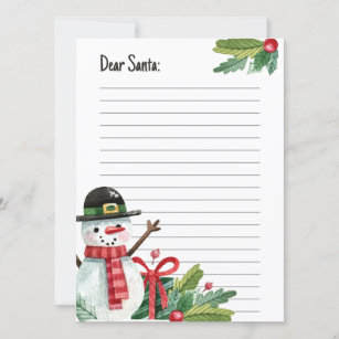 Dear Santa Letter Card