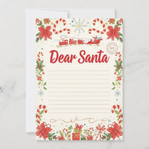 Dear Santa Letter Template   Kids Christmas