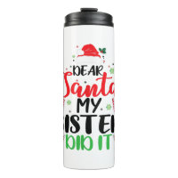 Dear Santa My Brother Did It Funny Christmas Pajam
