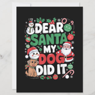 Dear Santa My dog Did it Funny Christmas dog funny